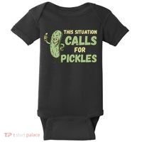 This Situation Calls For Pickles Funny Pickle Baby Bodysuit thumb 0
