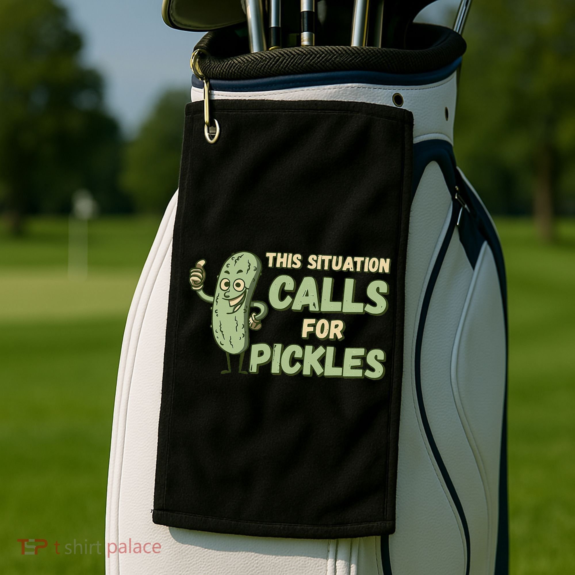 This Situation Calls For Pickles Funny Pickle Golf Towel