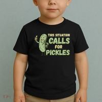 This Situation Calls For Pickles Funny Pickle Toddler T-Shirt thumb 2