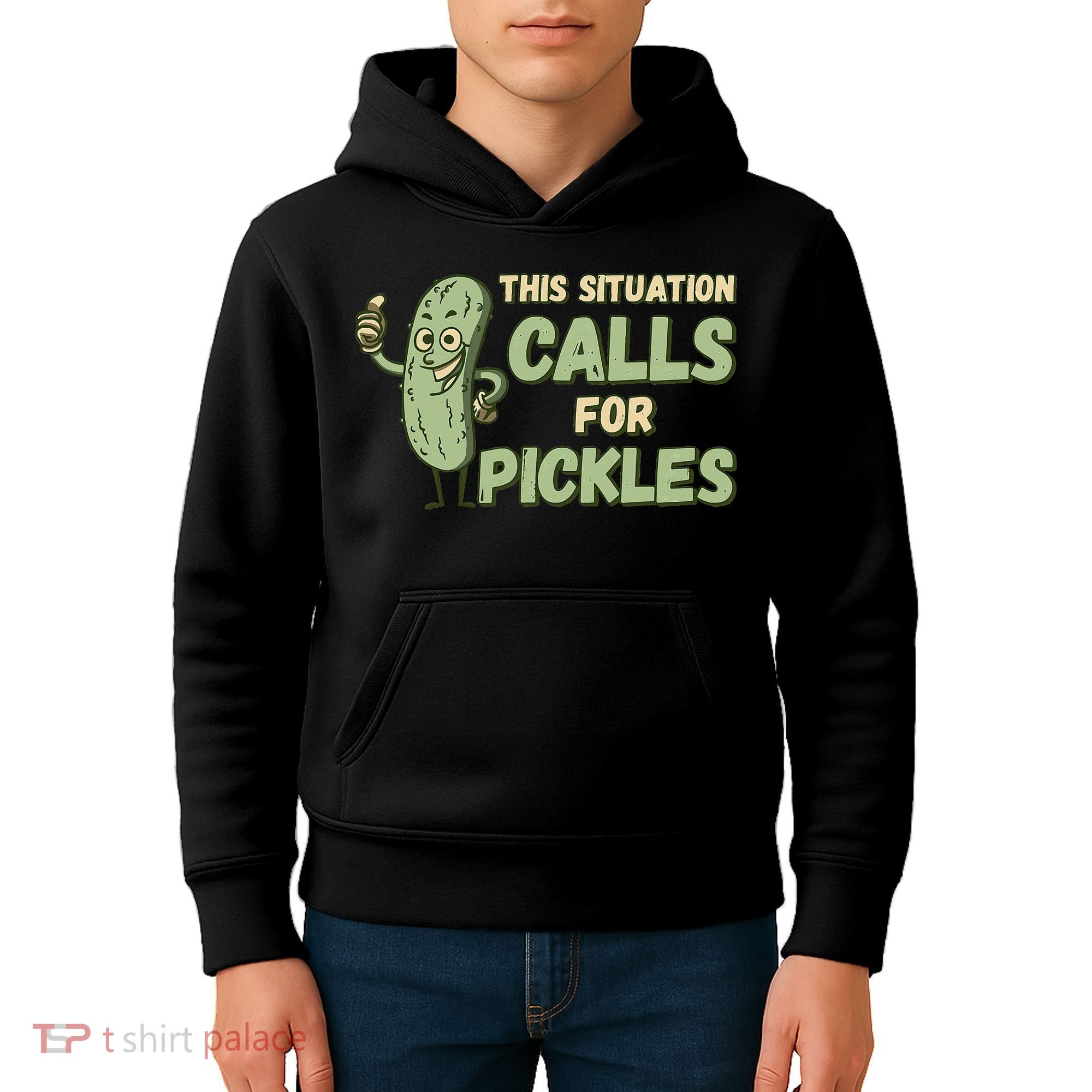 This Situation Calls For Pickles Funny Pickle Kids Hoodie