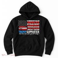 Trump Supporter Christian White Straight Unwoke Unvaxxed Hoodie thumb 0
