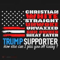 Trump Supporter Christian White Straight Unwoke Unvaxxed Hoodie thumb 2