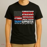 Trump Supporter Christian White Straight Unwoke Unvaxxed T-Shirt thumb 3