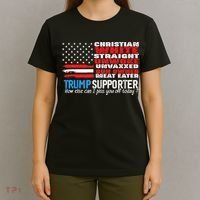 Trump Supporter Christian White Straight Unwoke Unvaxxed T-Shirt thumb 4