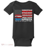 Trump Supporter Christian White Straight Unwoke Unvaxxed Baby Bodysuit thumb 0
