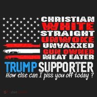 Trump Supporter Christian White Straight Unwoke Unvaxxed Hat thumb 2