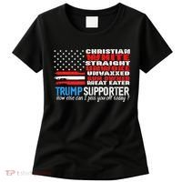 Trump Supporter Christian White Straight Unwoke Unvaxxed Women's T-Shirt thumb 0