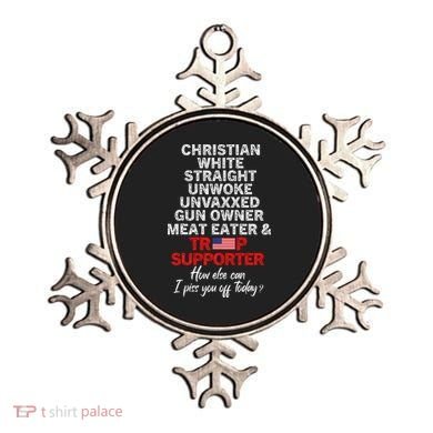 Trump Supporter Christian White Straight Unwoke Unvaxxed Ornament