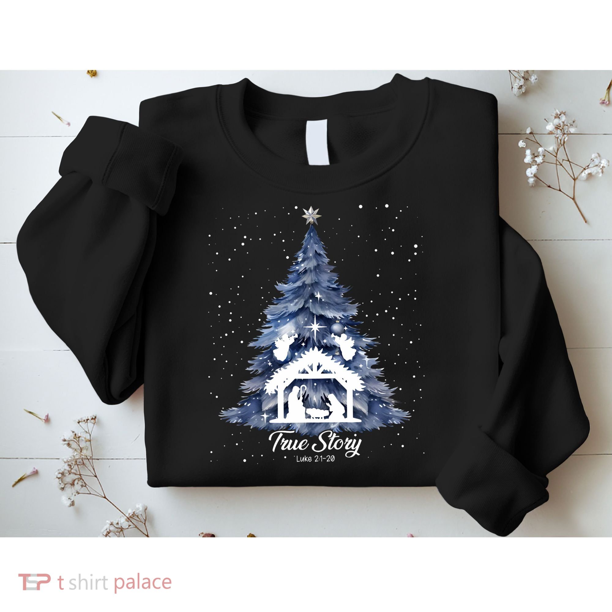 True Story Christmas Jesus Xmas Christian Nativity Sence Sweatshirt