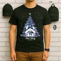 True Story Christmas Jesus Xmas Christian Nativity Sence T-Shirt thumb 6