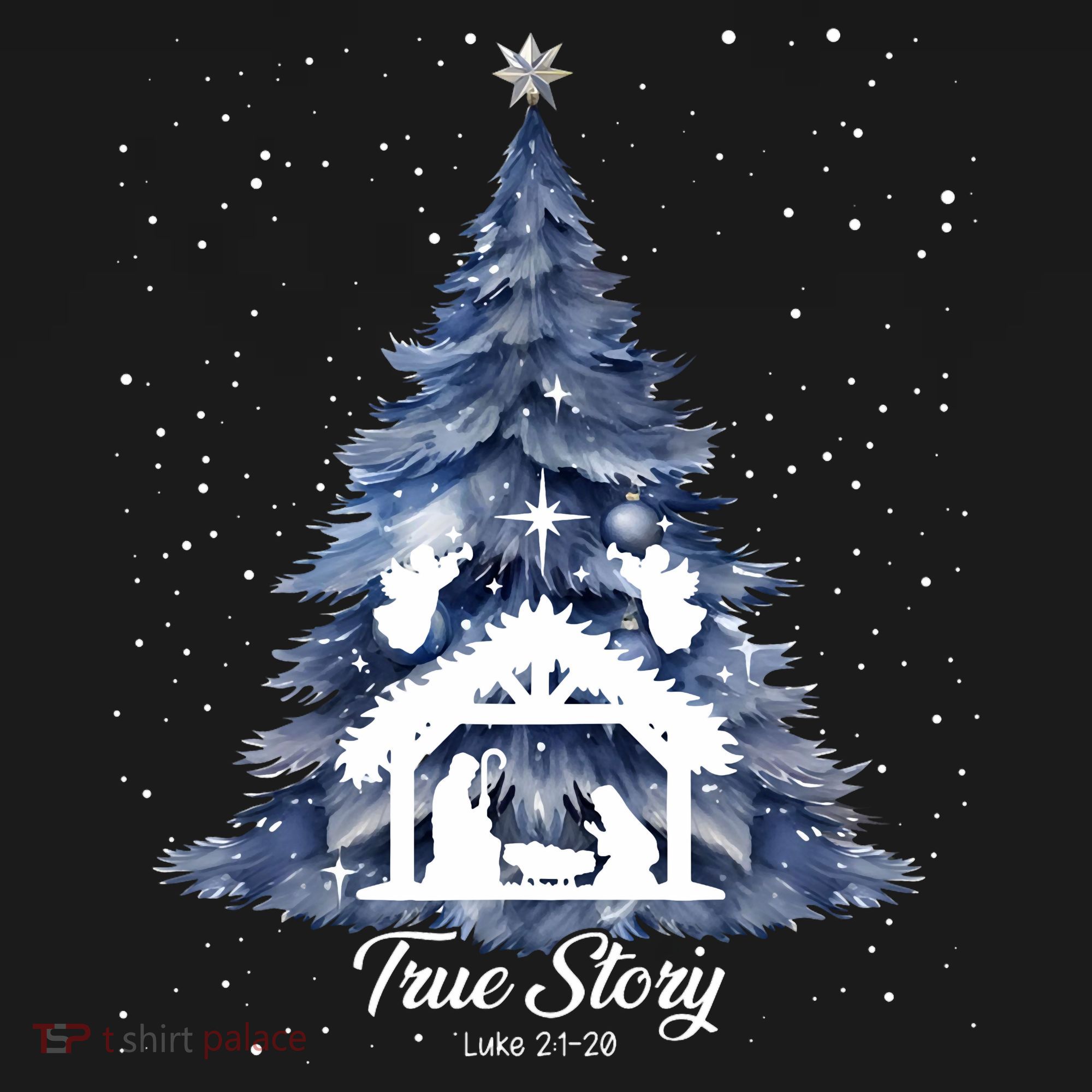 True Story Christmas Jesus Xmas Christian Nativity Sence T-Shirt