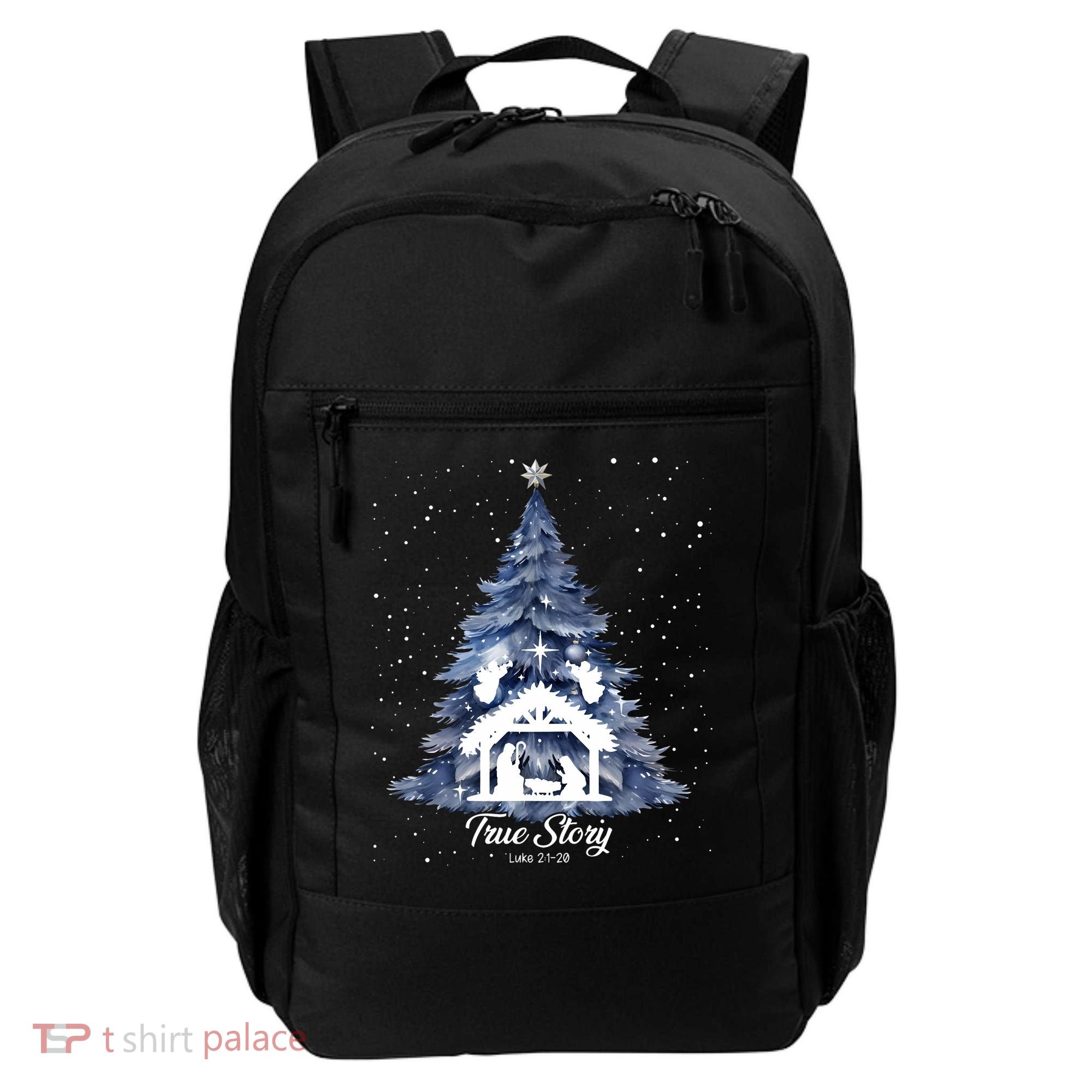 True Story Christmas Jesus Xmas Christian Nativity Sence Backpack