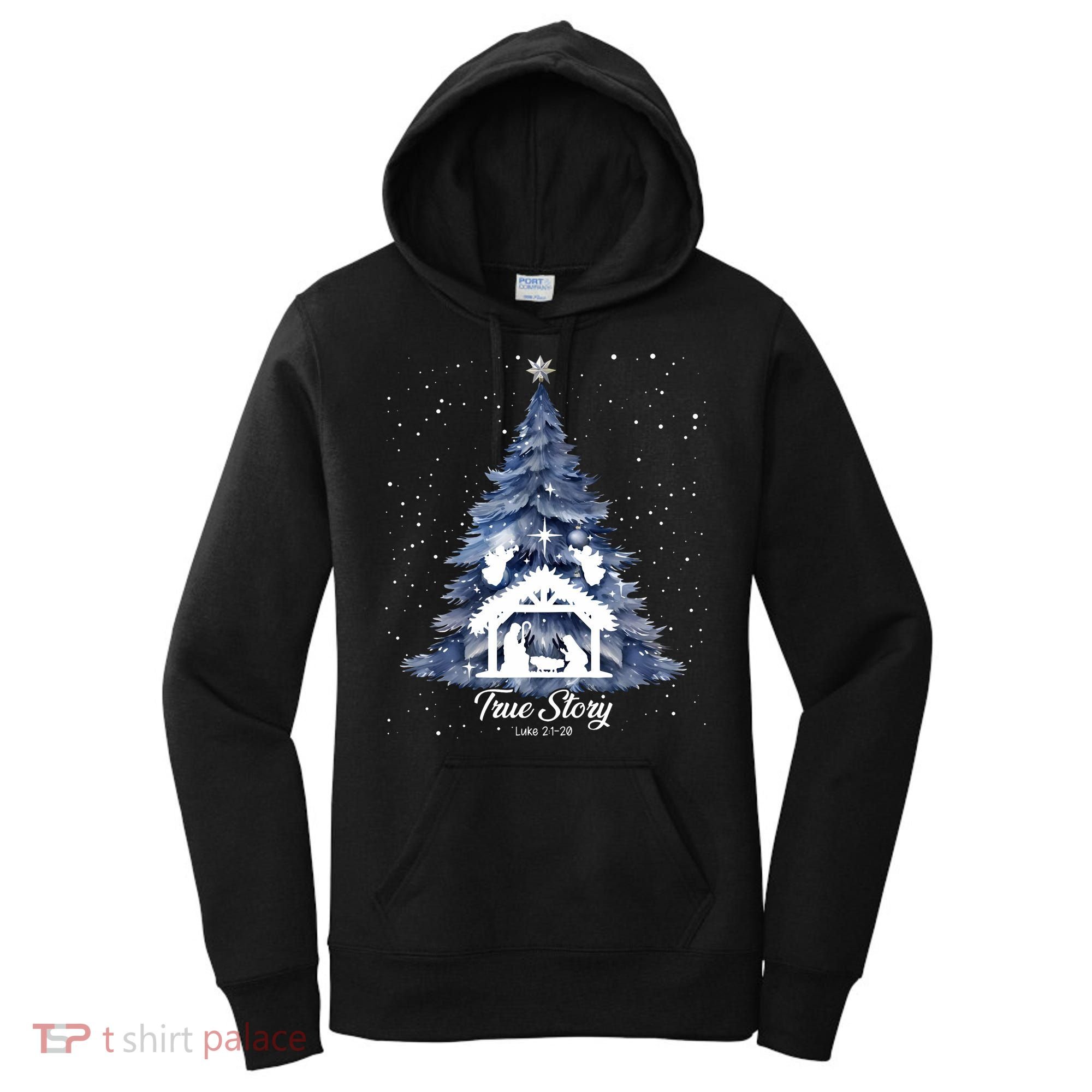 True Story Christmas Jesus Xmas Christian Nativity Sence Women's Hoodie
