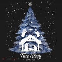 True Story Christmas Jesus Xmas Christian Nativity Sence Women's Hoodie thumb 2