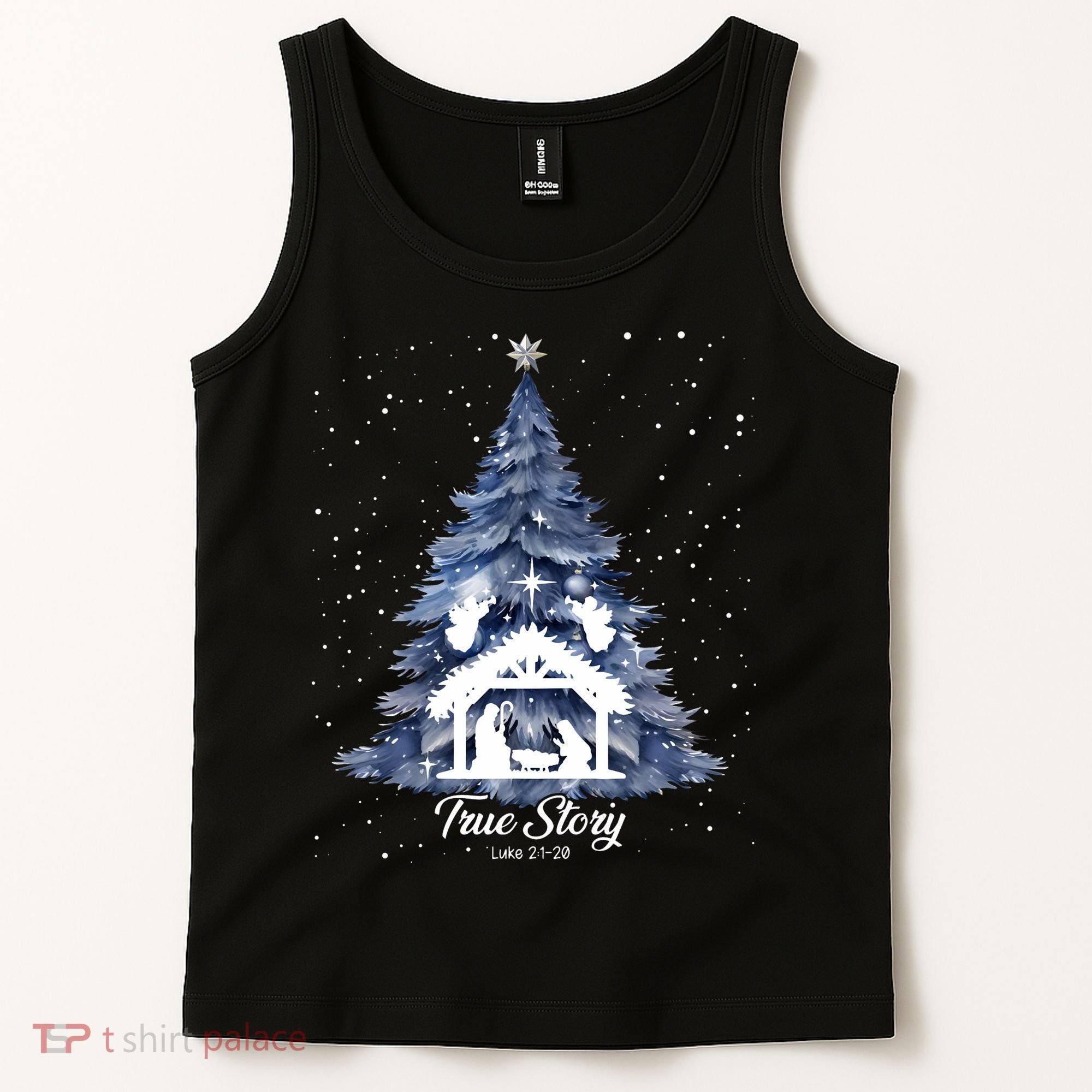 True Story Christmas Jesus Xmas Christian Nativity Sence Tank Top
