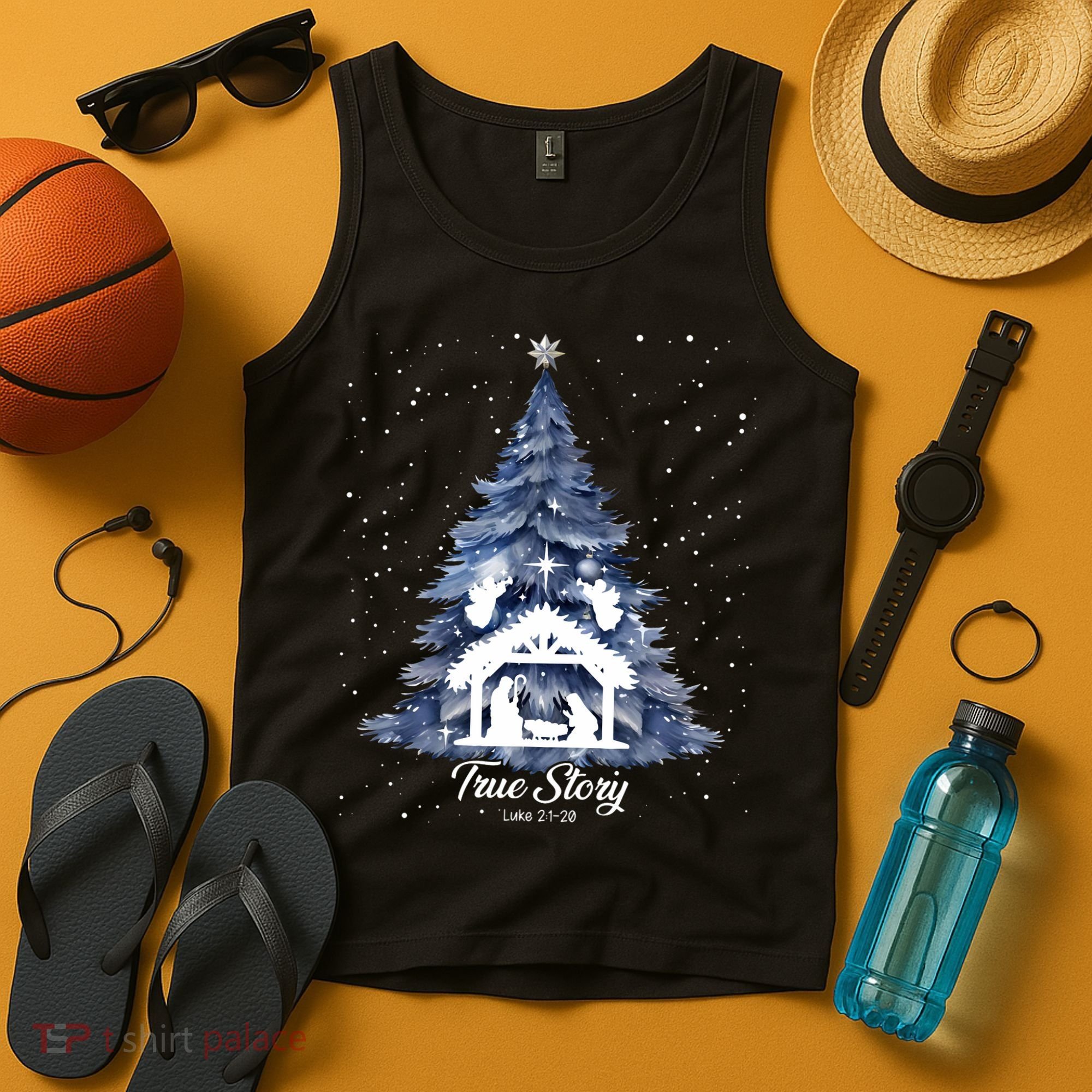 True Story Christmas Jesus Xmas Christian Nativity Sence Tank Top