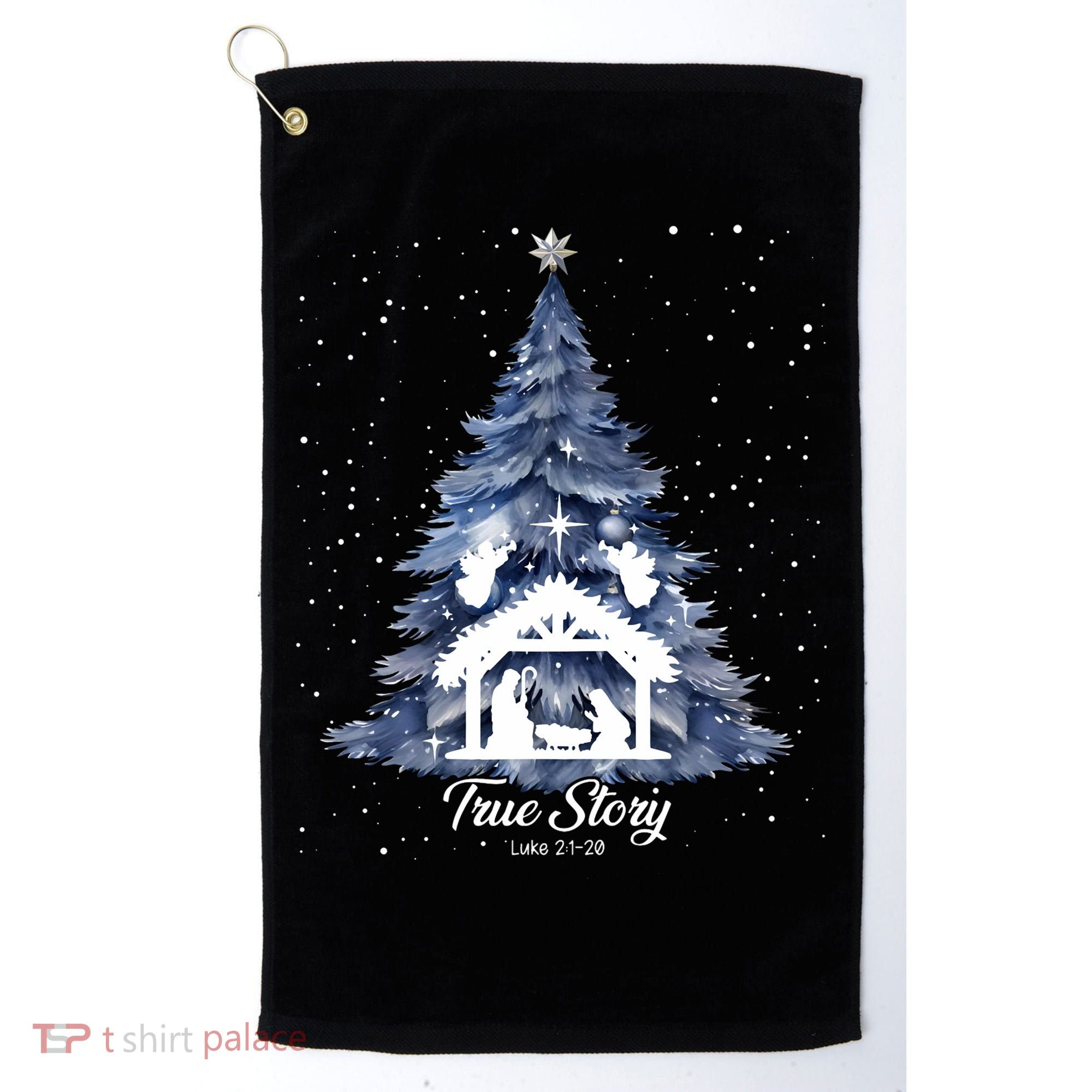 True Story Christmas Jesus Xmas Christian Nativity Sence Golf Towel