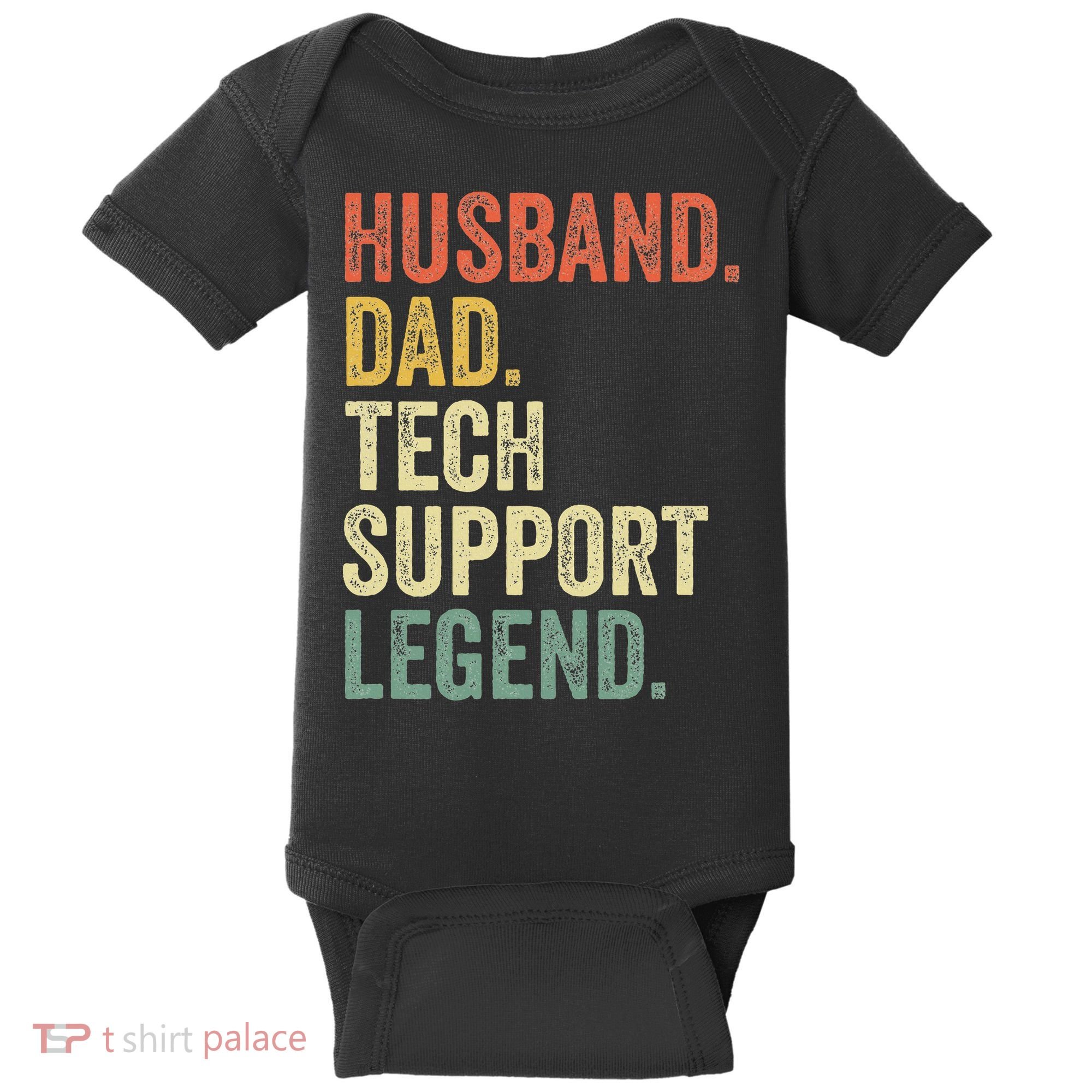 Tech Support Christmas Gifts For Dad Husband Baby Bodysuit