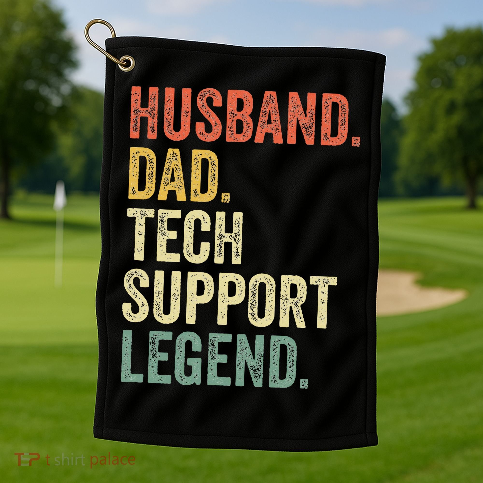Tech Support Christmas Gifts For Dad Husband Golf Towel