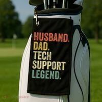 Tech Support Christmas Gifts For Dad Husband Golf Towel thumb 2