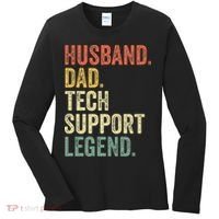 Tech Support Christmas Gifts For Dad Husband Women's Long Sleeve Shirt thumb 0