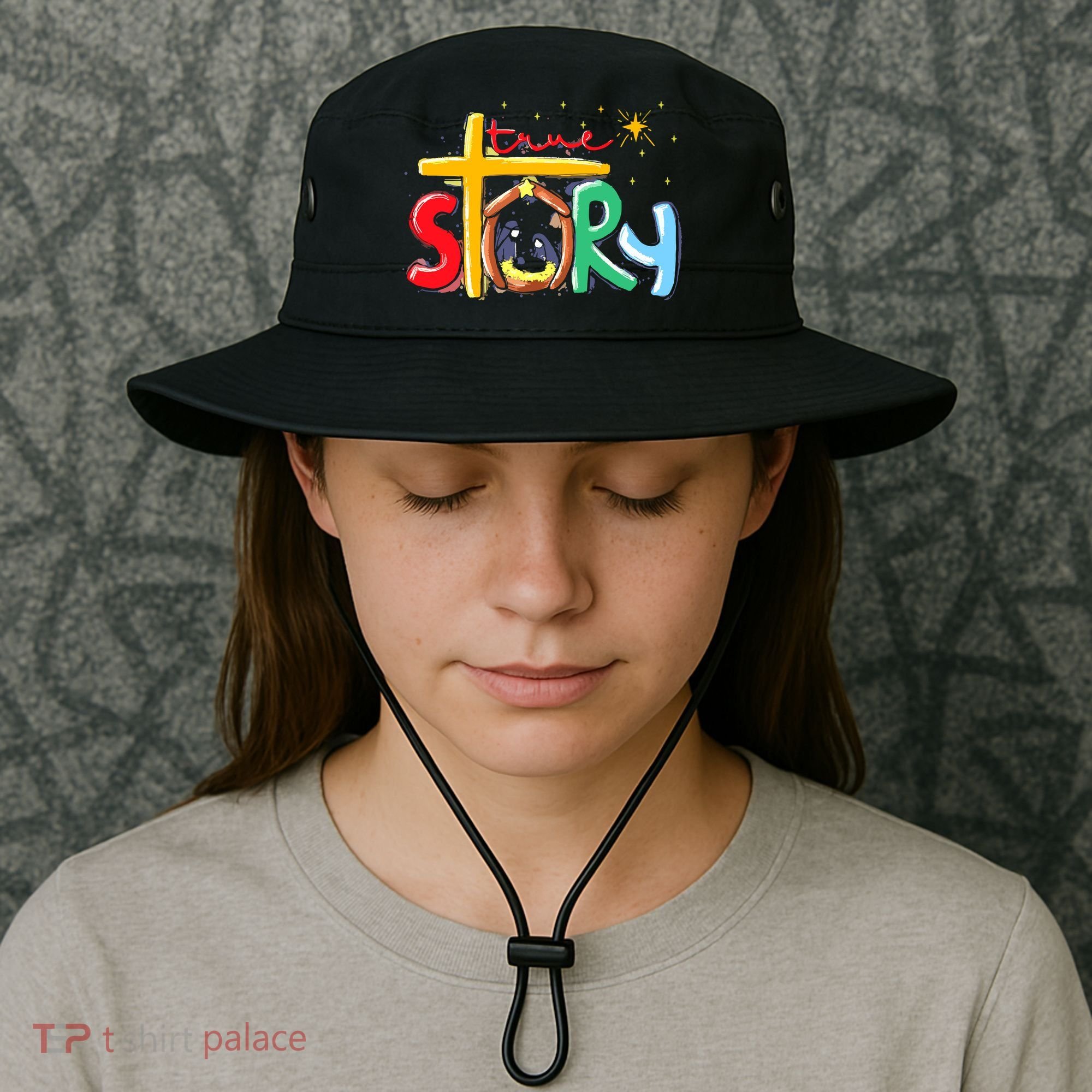 True Story Christmas Nativity Jesus Christian Bucket Hat