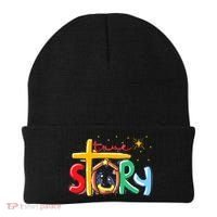 True Story Christmas Nativity Jesus Christian Beanie thumb 0