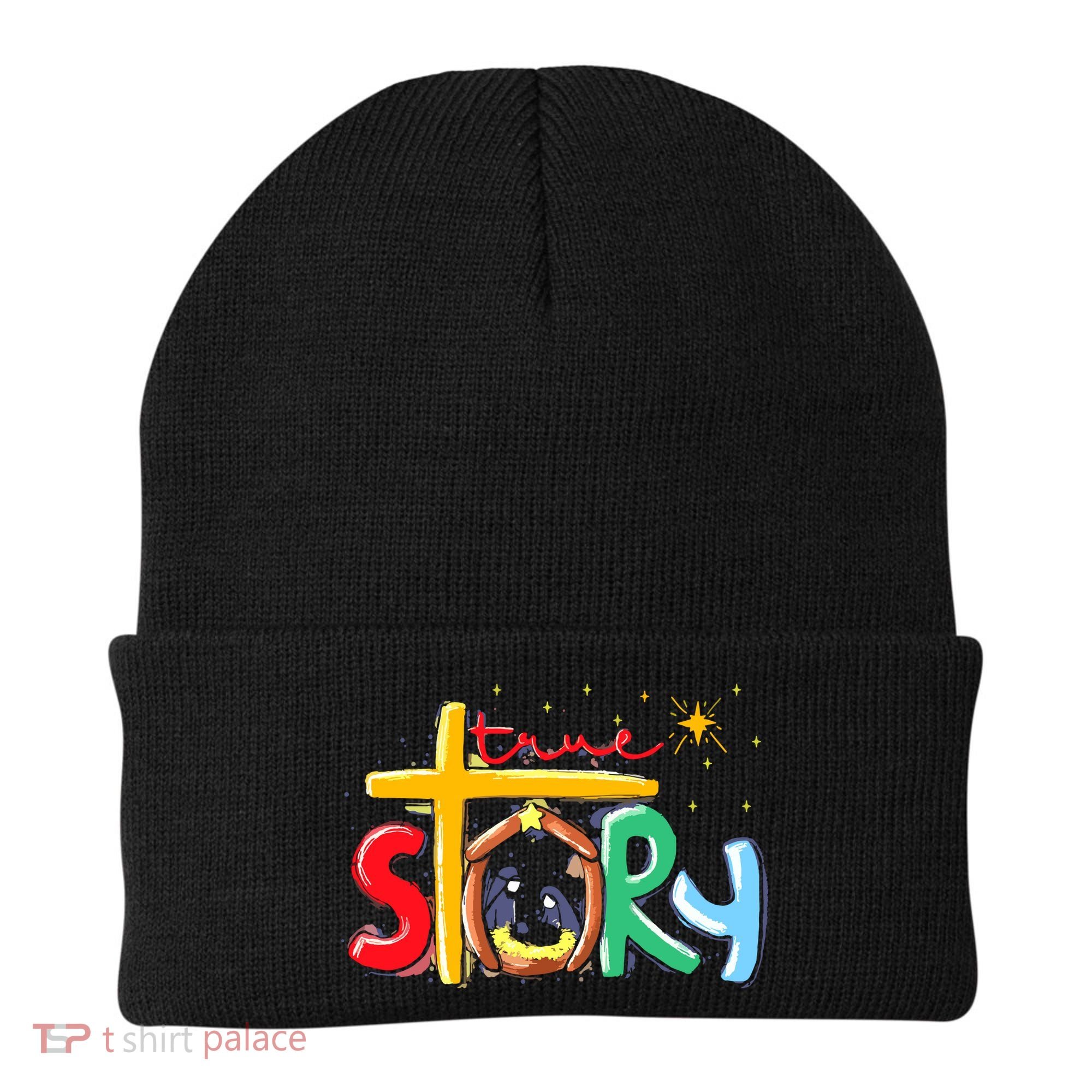 True Story Christmas Nativity Jesus Christian Beanie