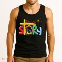 True Story Christmas Nativity Jesus Christian Tank Top thumb 3