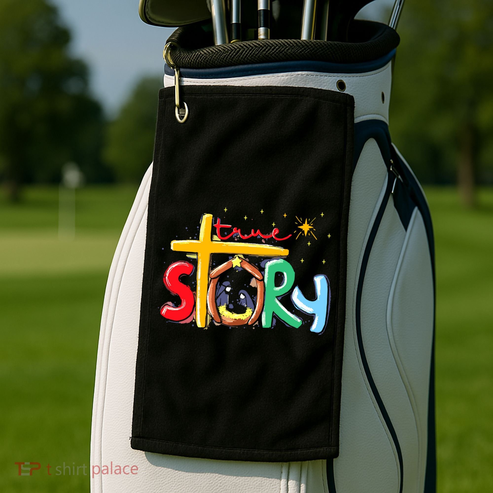 True Story Christmas Nativity Jesus Christian Golf Towel