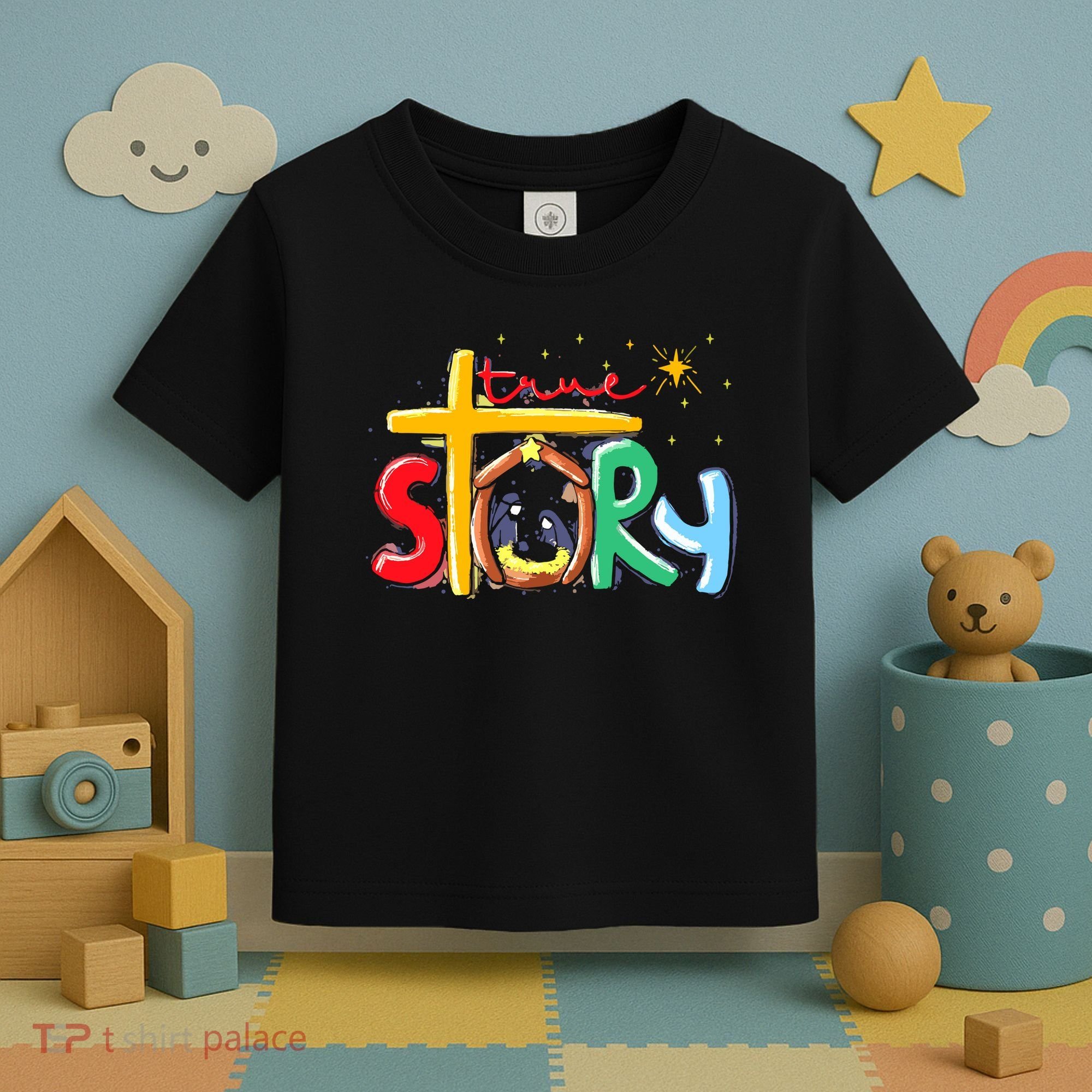 True Story Christmas Nativity Jesus Christian Toddler T-Shirt