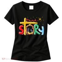 True Story Christmas Nativity Jesus Christian Women's T-Shirt thumb 0