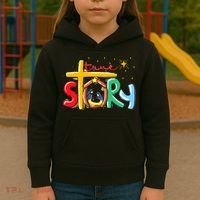 True Story Christmas Nativity Jesus Christian Kids Hoodie thumb 3