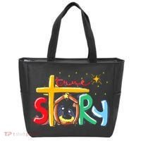 True Story Christmas Nativity Jesus Christian Tote Bag thumb 0