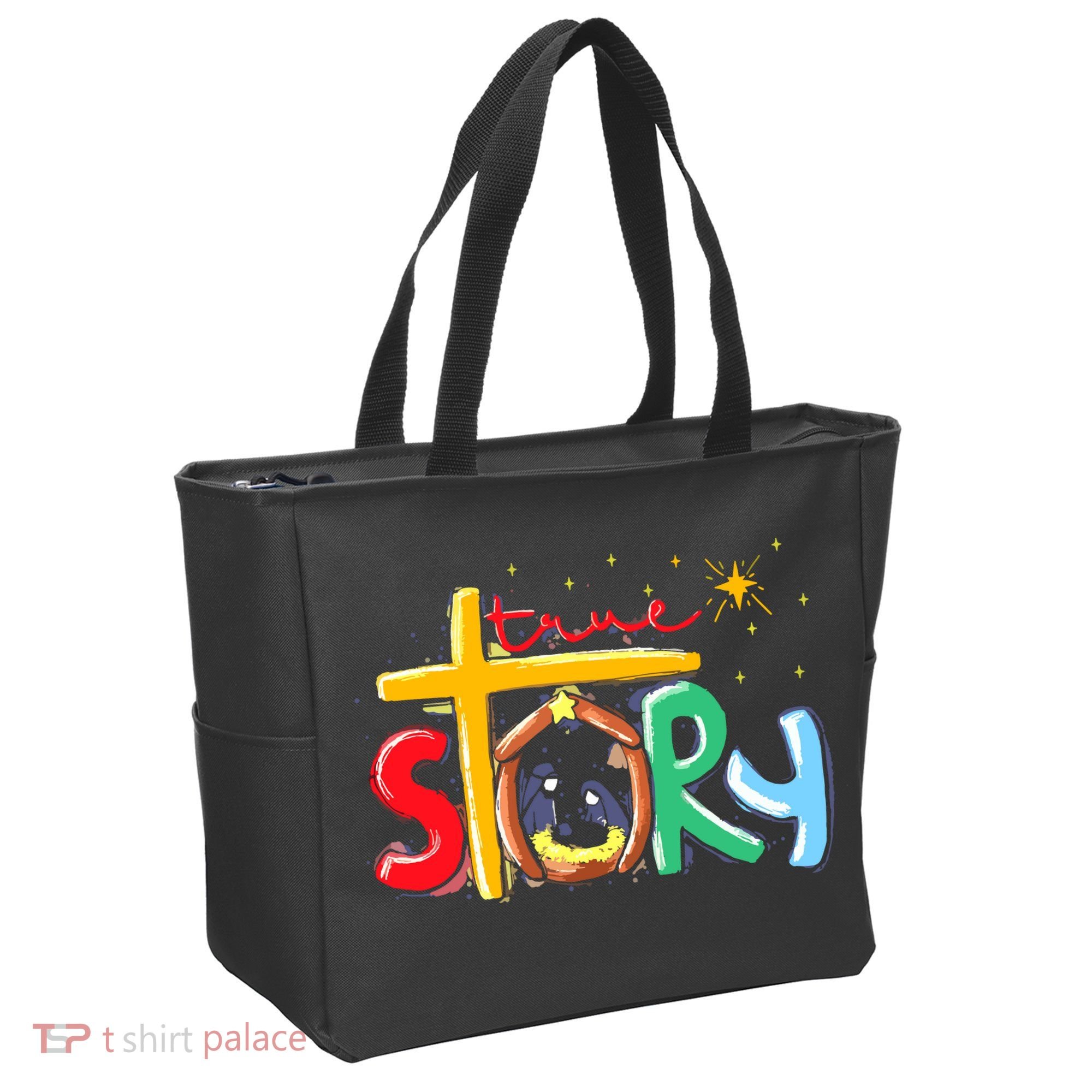 True Story Christmas Nativity Jesus Christian Tote Bag