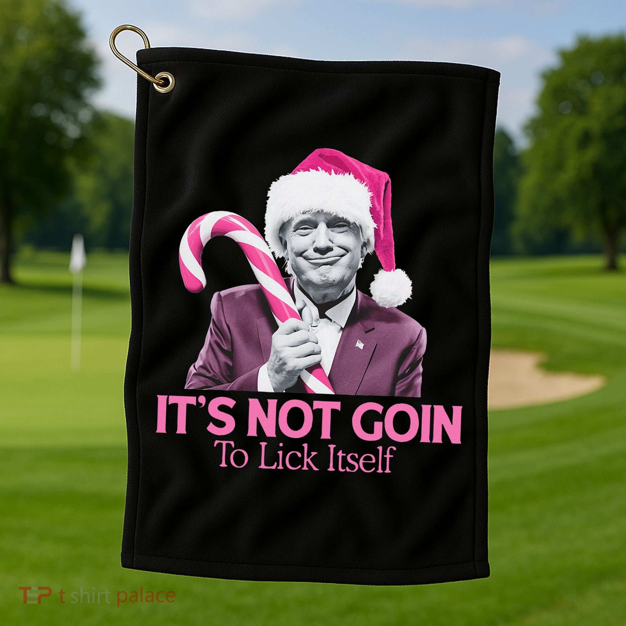 Trump Santa Christmas Maga Holiday Golf Towel