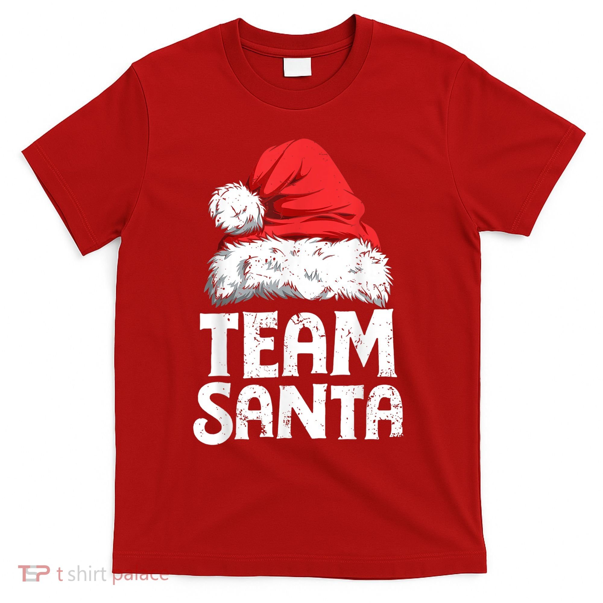 Team Santa Christmas Squad Family Matching Pajamas Boys Men T-Shirt