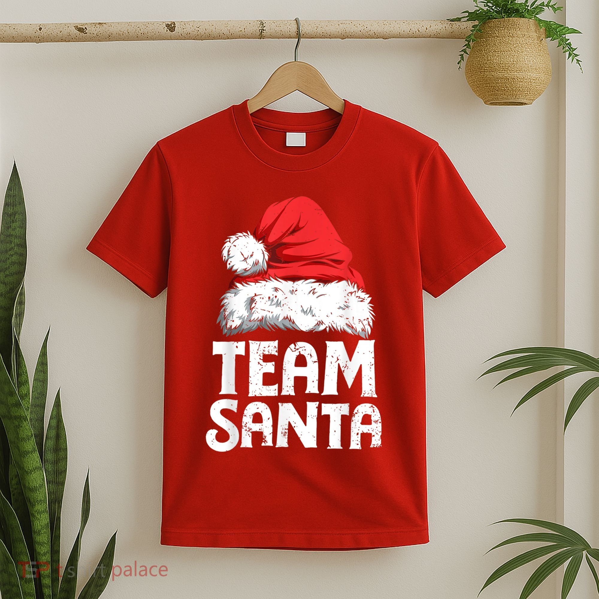 Team Santa Christmas Squad Family Matching Pajamas Boys Men T-Shirt