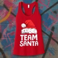 Team Santa Christmas Squad Family Matching Pajamas Boys Men Women's Tank Top thumb 3