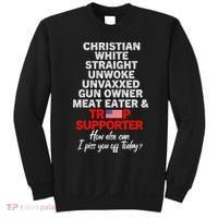 Trump Supporter Christian White Straight Unwoke Unvaxxed Sweatshirt thumb 0