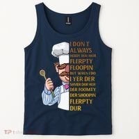 The Swedish Chef I Dont Always Herdy Dur Mur Tank Top thumb 2