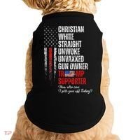 Trump Supporter Christian White Straight Unwoke Doggie Tank thumb 0