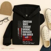 Trump Supporter Christian White Straight Unwoke Hoodie thumb 4
