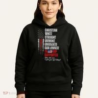 Trump Supporter Christian White Straight Unwoke Hoodie thumb 5