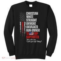 Trump Supporter Christian White Straight Unwoke Sweatshirt thumb 0