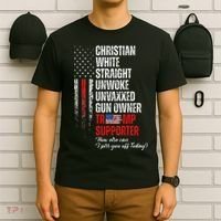 Trump Supporter Christian White Straight Unwoke T-Shirt thumb 6
