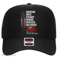 Trump Supporter Christian White Straight Unwoke Hat thumb 0