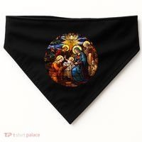 True Story Christmas Nativity Jesus Christian USA-Made Doggie Bandana thumb 0