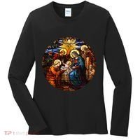 True Story Christmas Nativity Jesus Christian Women's Long Sleeve Shirt thumb 0