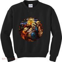 True Story Christmas Nativity Jesus Christian Kids Sweatshirt thumb 0